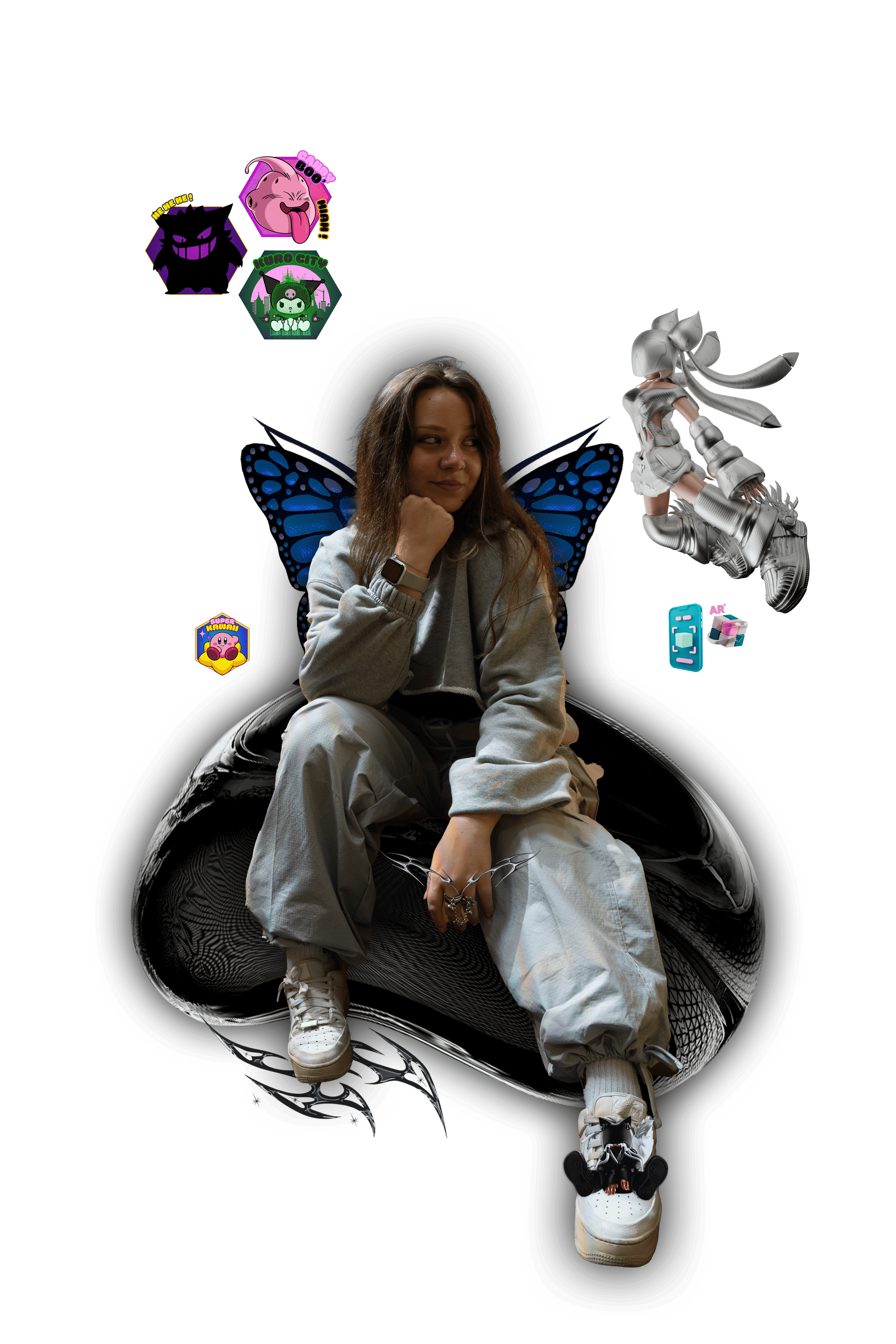 Adryfoxy avec son art en elements 3D